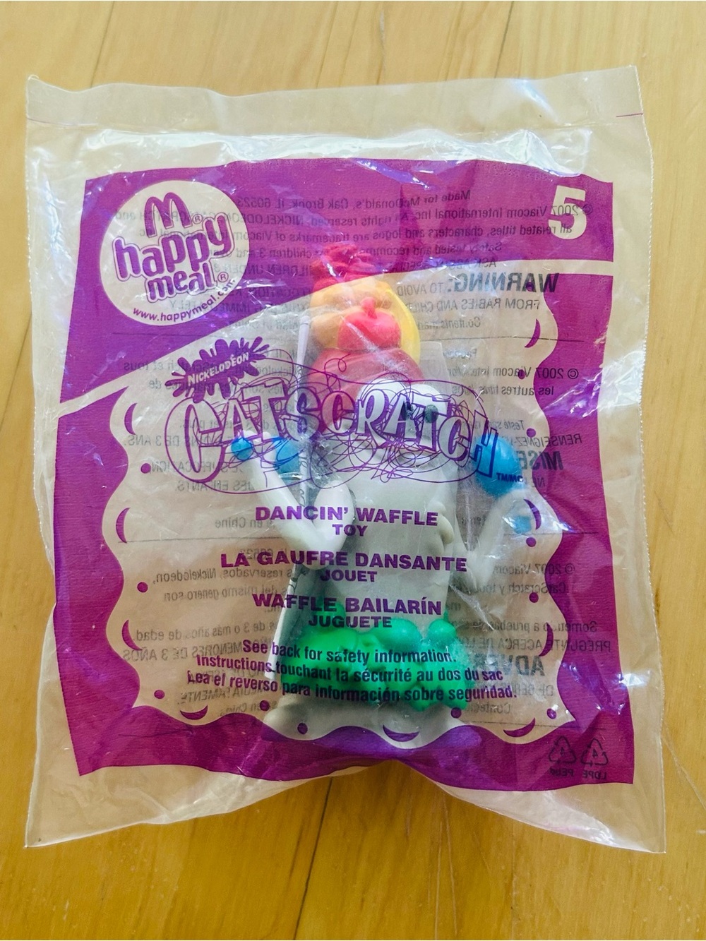 Nickelodeon Cat Scratch Dancin’ Waffle McDonald’s Happy Meal Toy Vintage